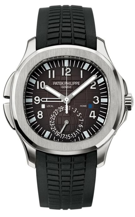 Patek Philippe Aquanaut Travel Time 40.8mm with black dial and composite strap