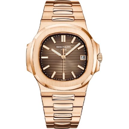 Patek Philippe Nautilus 40mm rose gold watch model 5711/1R-001 with brown dial