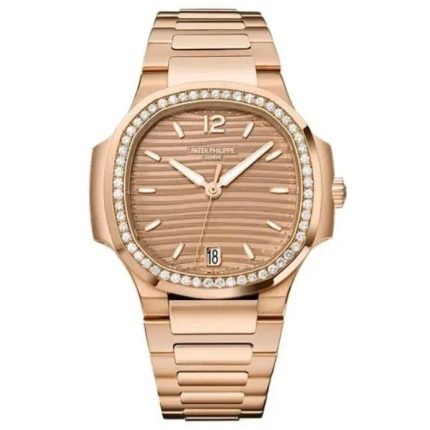 Patek Philippe Nautilus Ladies Watch 7118/1200R-010 rose gold with diamond bezel
