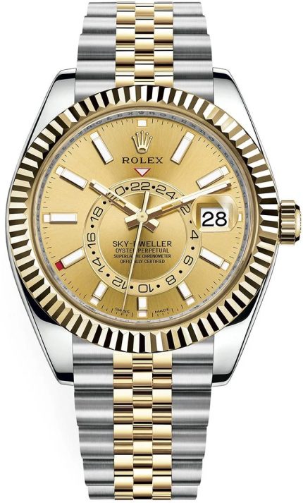 Rolex Sky-Dweller M326933-1 42mm watch with champagne dial and steel/yellow gold Oyster bracelet