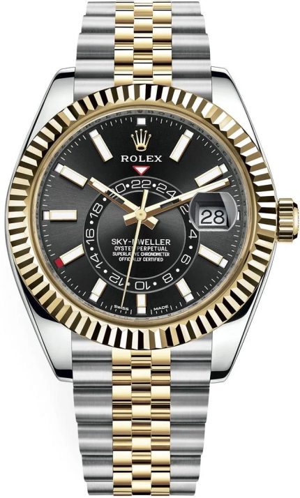 Rolex Sky-Dweller M326933-1 42mm champagne dial watch with Oystersteel and yellow gold bracelet